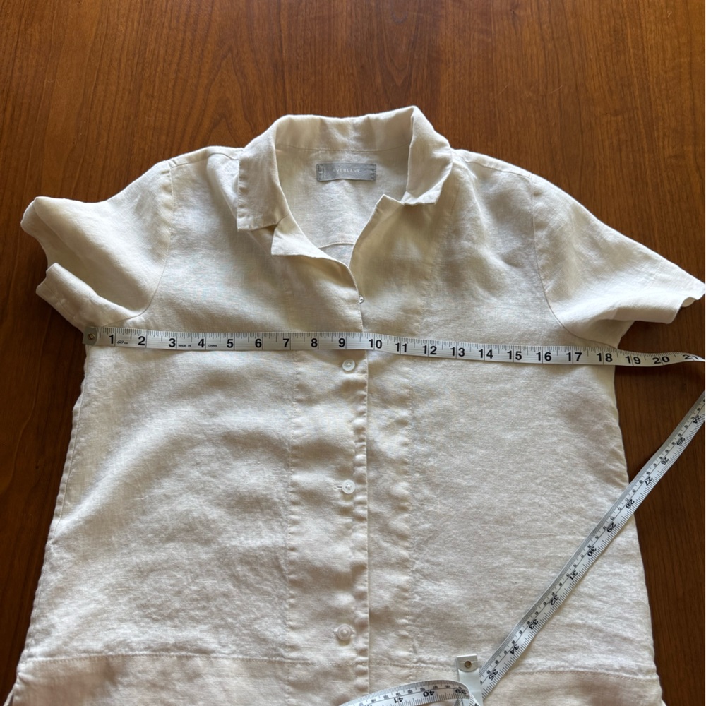 Everlane Button-Up Linen Top - Picture 4 of 7